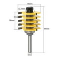 thumbnail image 2 of DYNWAVECA 1/2in Depth 8mm Shank Finger Glue Joint Router Bit Wood Milling Cutter for Woodworking Carpenter Hand Making Wood Floor, 2 of 8