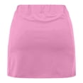 thumbnail image 3 of gbyLJF Women's High Waist Tennis Skirt with Shorts Solid Color Golf Workout Skorts Casual Stretch Athletic Shorts Skirt, 3 of 6