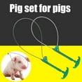 thumbnail image 3 of Farfi Handheld Piggy Catcher Fitting Size Sturdy Snare Stainless Steel Pig Catcher for Livestock (Green), 3 of 11