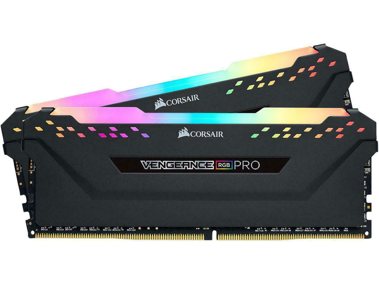 Black Dynamic RGB Lighting, Preset Lighting Profiles, Tight Response Times, Compatible with Intel & AMD 300/400/500 Series Corsair Vengeance RGB RS 16GB 2x8GB DDR4 3600MHz C18 Desktop Memory