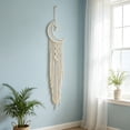 thumbnail image 4 of 3 Styles Macrame Moon Dreamcatcher Wall Hanging, Hand Woven Cotton Tassel Tapestry, Boho Home Wall Art Decor for Bedroom Living Room Dorm Nursery Apartment, 4 of 6