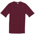 thumbnail image 1 of Two-Button Baseball Jersey 2Xl Maroon, 1 of 2