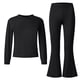 thumbnail image 5 of Cowsor Kids Lounge Set Long Sleeve Neck and Long Pants Two Piece Soft Sleepwear Outfits, 5 of 5