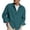 Blue, variant on Domuza Mens Corduroy Shirt Long Sleeve Button Down Collared Shirts Casual Lightweight Shirt Jacket Vintage Classic Shacket Army Green L