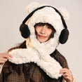 thumbnail image 6 of JZROCKER Bear Pattern Hat Soft Plush Hat Thicken Female Hat Versatiles Stylish Hat, 6 of 16