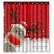 thumbnail image 1 of Cortina de ducha ABPHQTO Reno Sombrero rojo Nieve Copo de nieve 160x180 cm, 1 of 1