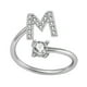 thumbnail image 1 of Anillos para mujer, regalos para mujer, exquisita moda, anillo de cobre con 26 letras del alfabeto inglés, anillo de moda., 1 of 3
