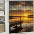 thumbnail image 6 of Pratyus Sunset/Sunrise Printed Shower Curtain with Hooks, Easy Care 100% Polyester Fiber Bathroom Curtain Set 60x72, 6 of 7