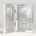 thumbnail image 3 of AmPm Antique Pewter 5x7 Hinged Double Picture Frame, Bead Border Design, 3 of 4