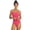 Bright Pink, variant on HydroLast Tie Back One Piece Swimsuit, High Cut, Unpadded, Athletic (Women’s)