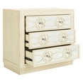 thumbnail image 3 of SAFAVIEH Catalina Classic Swirl Solid 3 Drawer Mirror Chest, Antique Beigee/Nickel, 3 of 12