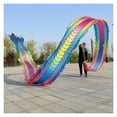 thumbnail image 6 of Dance ribbons colorful dragon with head, dragon dance dragon ribbon streamer dragon dance lion dance props for square exercise outdoor fitness for the garden park beach, 6 of 7