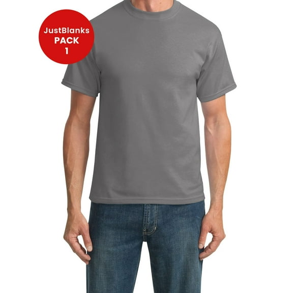 JustBlanks Tall Mens Crew Neck T Shirt Soft Breathable Everyday Wear