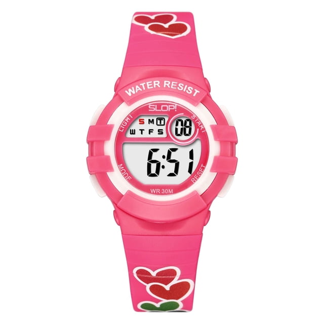 Reloj Infantil Slop para Niña SW8206LK9 Fucsia Print Corazones multicolor 34 mm