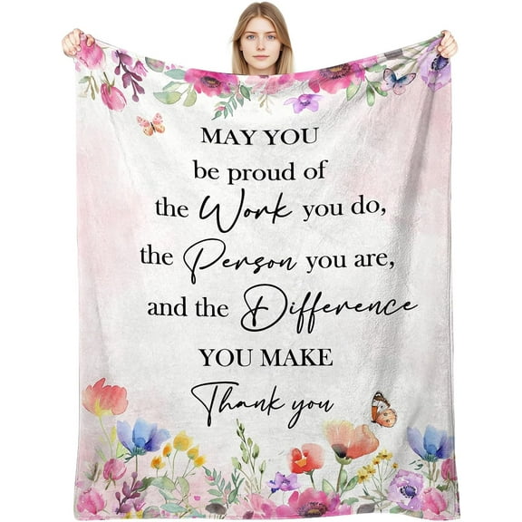 Employee Appreciation Gifts Blanket, Thank You Gift for Women Employees Coworkers and Teachers from Boss, Corporate Gifts Ideas for Employee Soft Throw Blanket 60"x50"