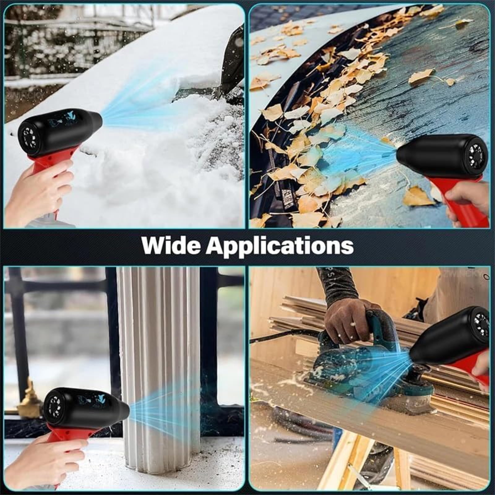 Handheld Cordless Blower 3 Speed Changeable 130000RPM High Speed Portable Electric Air Dusters For Home Office Car Cleaning