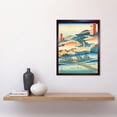 thumbnail image 2 of The Togetsu Bridge in Arashiyama Yamashiro Province Utagawa Hiroshige Japanese Woodblock Framed Wall Art Picture Print 12x16 inch, 2 of 5