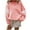 Pink, variant on Horkkom Plus Size Sweatshirts for Women Pullover Crewneck Sweatshirts Casual Fall Long Sleeve Blouses L