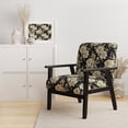 thumbnail image 2 of Designart "Elegance Of Grey And White Victorian Florals II" Beige Floral Upholstered Accent Chair - Cottage Arm Chair For Bedroom, 2 of 5