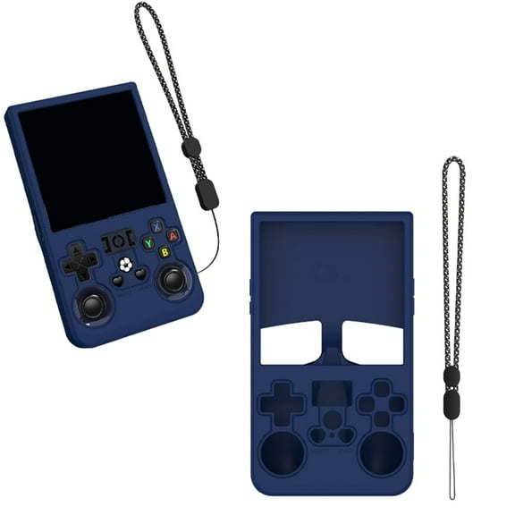 Silicone Protective Case for R36 MAX Retro Handheld Game Console, Soft Skin Cover Sleeve with Lanyard Dust-Proof Shockproof All-Round Protector