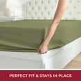 thumbnail image 4 of Mellanni Fitted Sheet with up to 16 inch Deep Pocket, Soft Microfiber, 1 Piece Full, Sage, 4 of 7