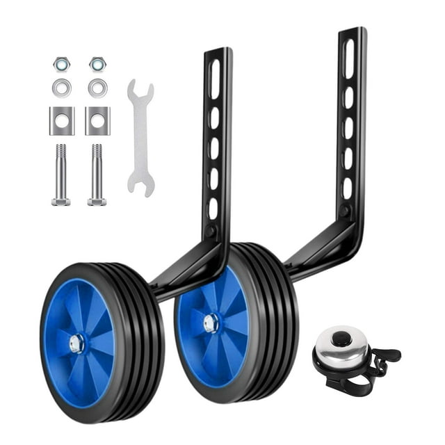 koolsoo Roues Stabilisatrices pour Vélo d'Enfant Diamètre des Roues 13 cm Support Portable Roues Arrière Bleu