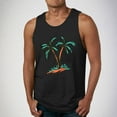 thumbnail image 2 of Nfurl Mens Casual Cotton Tank Tops Moisture Wicking Muscle Undershirts Trendy Palm Tree Printed T Shirt Lightweight Sleeveless Workout Shirts Soft Gym Tank Shirt, 2 of 6