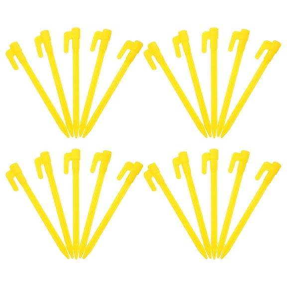 KALLORY 50pcs Tent Pegs Camping Tent Spikes Ground Hooks Outdoor Tent Stakes Tarp Tent Fixing Pegs