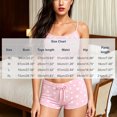thumbnail image 3 of Jowdiw Women Pajama Set Polka Dot Print Cami Shorts Set Drawstring Lounge Sleepwear Two Piece Home Wear, 3 of 6