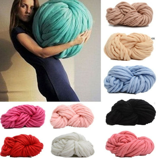 Practical Chunky Wool Yarn Super Soft Bulky Arm Knitting Wool Roving Crocheting DIY New