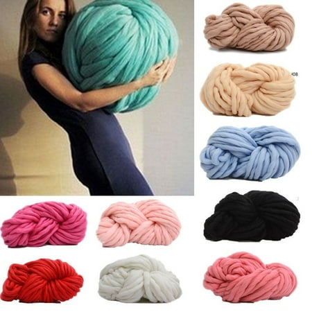Practical Chunky Wool Yarn Super Soft Bulky Arm Knitting Wool Roving Crocheting Diy New