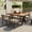 Brown, variant on 5 Pieces Outdoor Patio Dining Set, Outdoor Contemporary Acacia Wood Table and Chairs Set for Garden & Poolside, Yellow