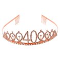 thumbnail image 1 of KAKOWELY Corona de cumpleaños para fiesta, tiara de diamantes de imitación, joyería para el cabello para mujeres, cumpleaños, 1 of 5
