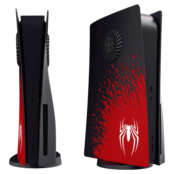 Fundas para consola PlayStation 5 - Funda con patrón de araña y panel ventilado para PS5