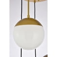 thumbnail image 6 of Eclipse 5 Lights Brass Pendant With Frosted White Glass, 6 of 7