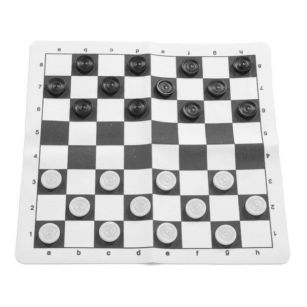 Juego De Damas, Juego De Mesa Educativo Portátil Plegable De Cuero PU Para Niños Y Adultos