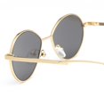 thumbnail image 4 of de montura Vintage para mujer, de sol para viajes al aire libre, Retro Lente gris marco dorado Zulema Gafas de sol ovaladas para mujer, 4 of 8