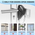 thumbnail image 5 of Portable Door Lock for Hotel & Travel Security - Universal Interior Jam Lock, Black Add-On Protection for Apartment, Dorm & Bedroom Doors, 5 of 8