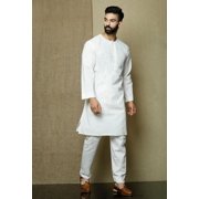 ELINA FASHION Mens Cotton Kurta Pajama Set Tunic Indian Festival Traditional Wear