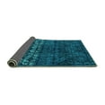 thumbnail image 2 of Ahgly Company Indoor Round Abstract Turquoise Blue Modern Area Rugs, 4' Round, 2 of 4