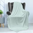 thumbnail image 4 of Mint Soft Flannel Fleece Throw Blanket, Doodle Abstract Style Little Soft Toned Bubbles Pastel Contemporary Graphic, Cozy Plush for Indoor and Outdoor Use, 70" x 90", Seafoam and White, by Ambesonne, 4 of 5