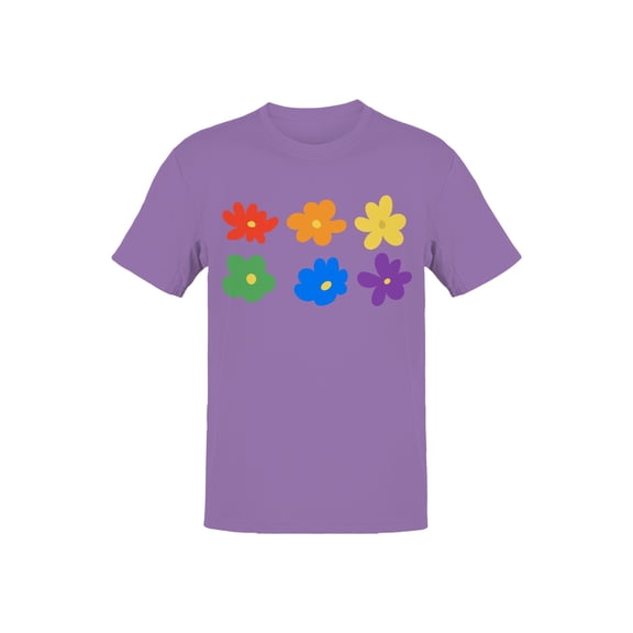 Colorful Doodle Flower Collection Men's T-shirt