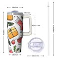 thumbnail image 2 of Snowman Christmas Winter Holiday Tumbler 30oz Stainless Steel, Insulated Coffee Cup with Handle and Straw, Travel Mug Gift for Adults, 2 of 5
