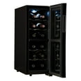 Haier Quiet 12Bottle Dual Zone Thermoelectric Black Wine Cellar with