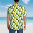 thumbnail image 4 of Balery Corn Cob Camisas hawaianas de manga corta para hombre, camisas playeras de corte holgado, camisas de vacaciones con botones,3X-Large, 4 of 7