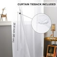 thumbnail image 5 of JIUZHEN White Sheer Curtains 84 Inches Long - Grommet Semi Transparent Light Filtering Window Drapes for Bedroom Living Room, 52Wx 84L, Set of 2 with Tiebacks, 5 of 8