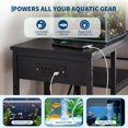 thumbnail image 4 of Fish Tank Stand with Power Outlet, 20-37 Gallon Aquarium Stand with 2-Tier Storage Shelves, Heavy Duty Breeder Turtle Terrarium Stand Rack for Home Office, 30" L x 13.4" W x 29" H, 4 of 7