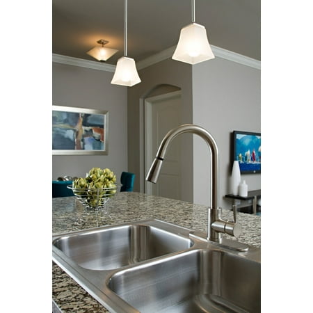 Design House Eastport Single-Handle Pull-Down Sprayer Kitchen Faucet, Polished Chrome