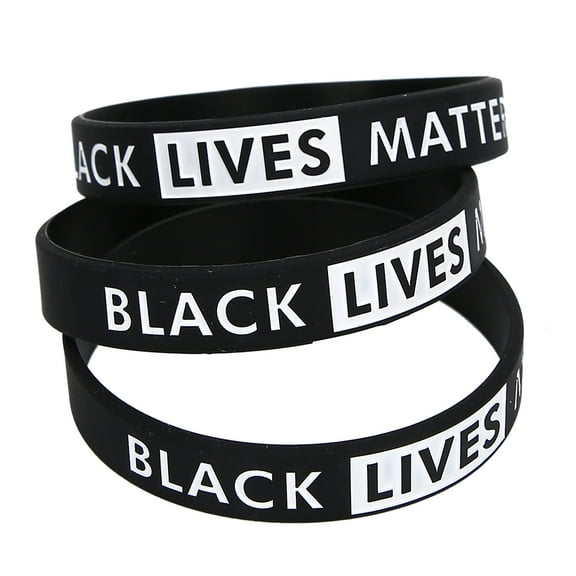 Wearable Motivational Silicone Engraved Bracelet Inspirational Silicone Wristbands, Black Lives Matter Wristband, For Women Boys Friends Girls