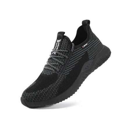 

Ymiytan Womens Slip Resistant Safety Boot Outdoor Breathable Lace Up Comfort Work Shoes Black 5.5
